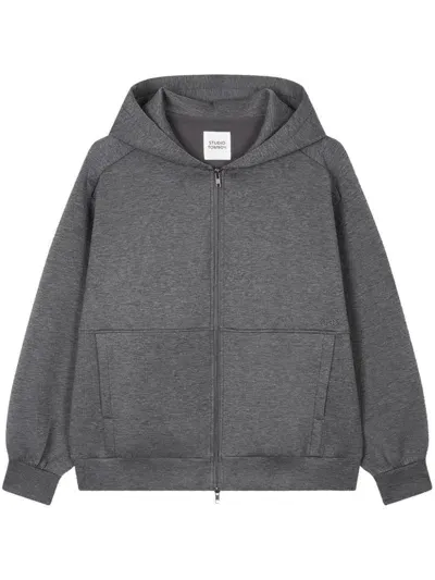 Studio Tomboy Hooded Zip-up Jacket In Grey