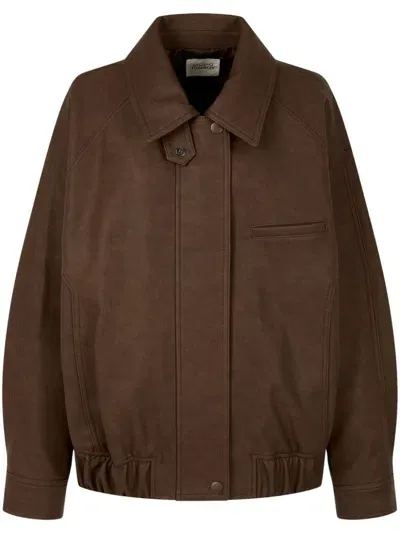 Studio Tomboy Oversized Jacket In Brown