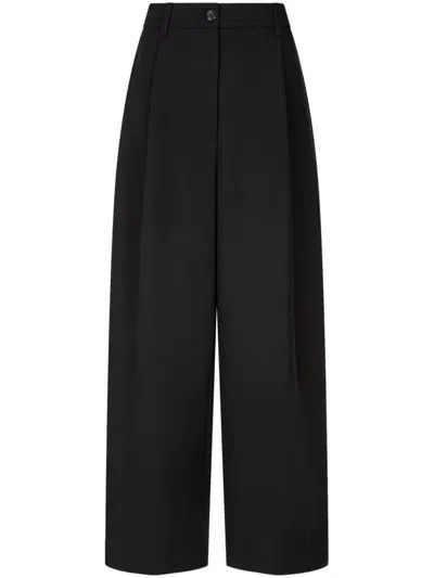 Studio Tomboy High-rise Wide-leg Trousers In Black