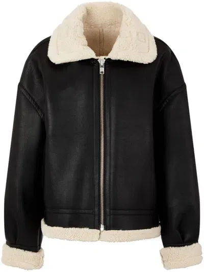 Studio Tomboy Shearling Jacket In Black