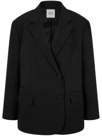 Studio Tomboy Single-breasted Blazer In Black