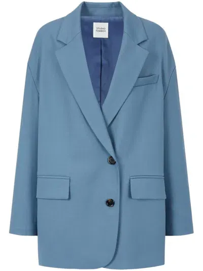 Studio Tomboy Single-breasted Blazer In Blue