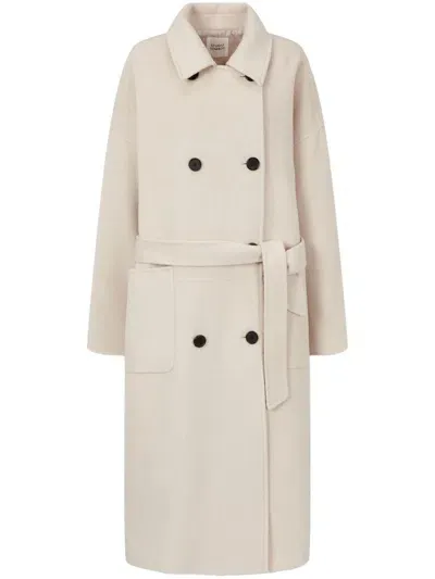 Studio Tomboy Wool Double-breasted Coat In Neutrals