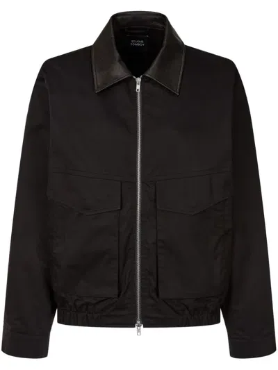 Studio Tomboy Zip-up Shirt Jacket In Black