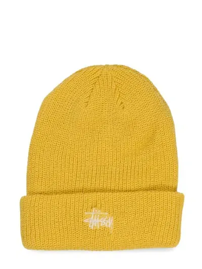 Stussy Basic Cuff Beanie In Yellow