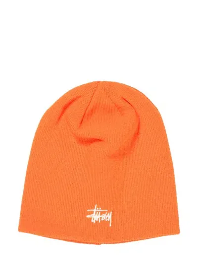 Stussy Basic Skullcap Beanie In Orange