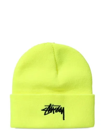 Stussy Stock Cuff Beanie In Safety Yellow