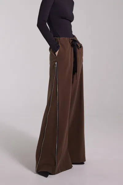 Stutterheim Karla Trousers In Dark Brown