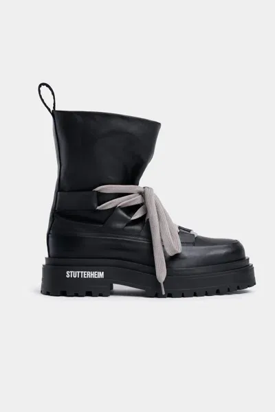 Stutterheim Lace Walker Leather In Black