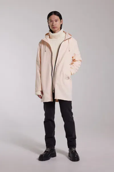 Stutterheim Stockholm Lightweight Zip Matte Raincoat In Peach