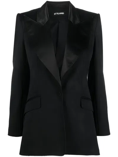 Styland Single Breasted Blazer In Black