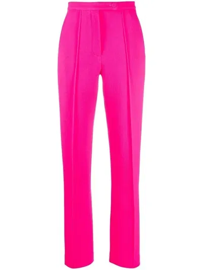 Styland Wool Straight-leg Trousers In Pink