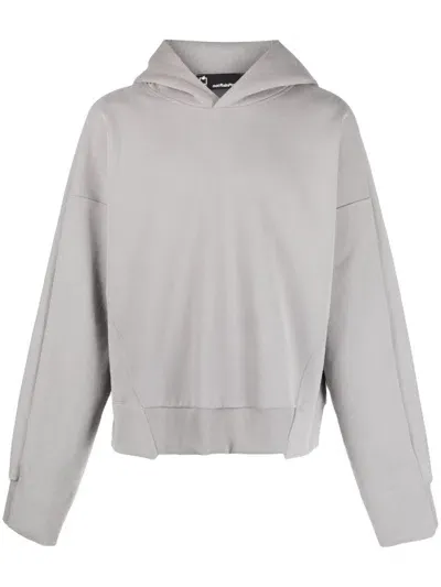 Styland Asymmetric Organic-cotton Hoodie In Grey