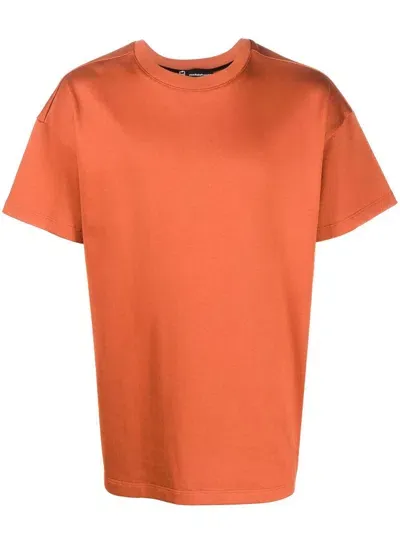 Styland Organic-cotton Crew-neck T-shirt In Orange