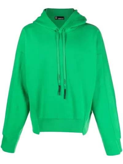 Styland Drawstring-fastening Cotton Hoodie In Green