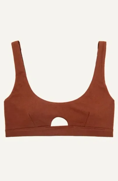 Subset Keyhole Soft Bra In Cacao