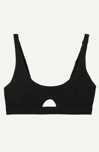 Subset Keyhole Soft Bra In Carbon