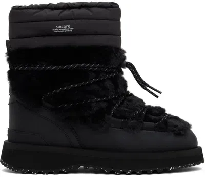 Suicoke Black Bower-trab-hi-fur Boots