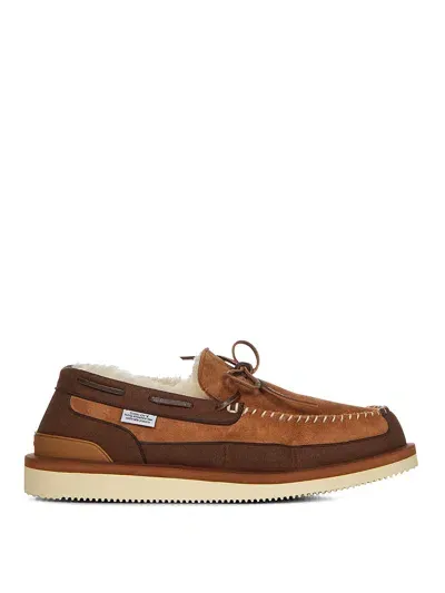 Suicoke Leather Loafers In Brown