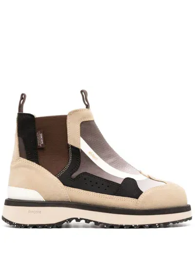 Suicoke Panelled Ankle Boots In Neutrals