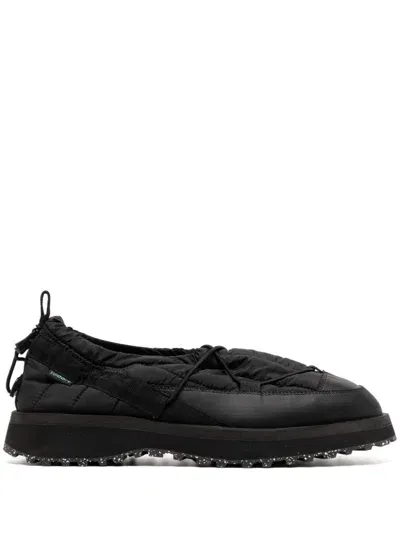 Suicoke Pepper-trab-eco Quilted Sneakers In Black