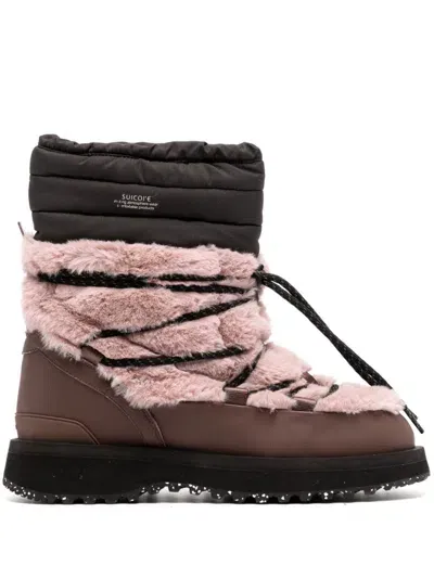 Suicoke Toggle-fastening Boots In Pink