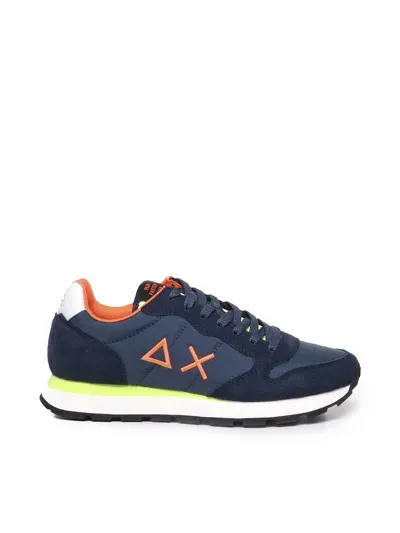 Sun 68 Tom Neon Sneakers In Navy