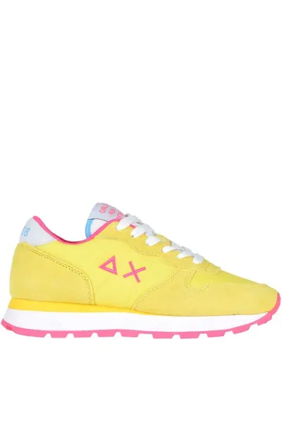 Sun68 Running Suede Sneakers In Yellow