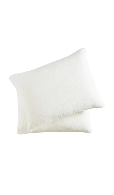 Sunday Citizen King Herringbone Snug Sham Set In Cream