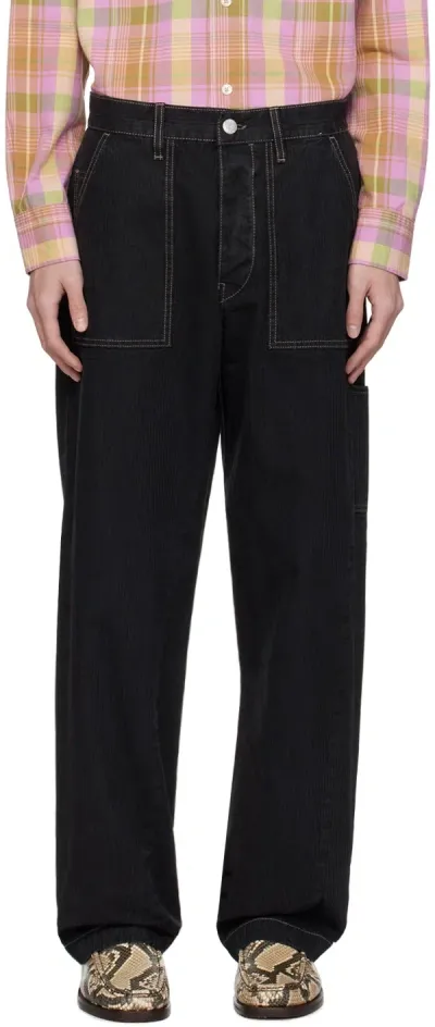 Sunflower Wide Twist Work Trousers In 999 Black