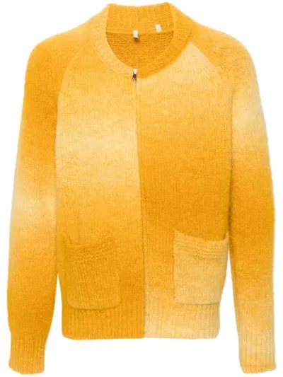 Sunflower Gradient-effect Cardigan In Yellow