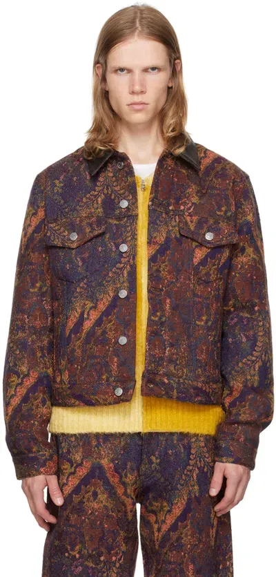 Sunflower Multicolor Jacquard Jacket In Blau