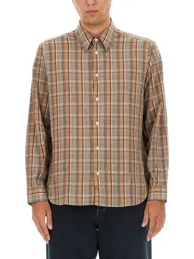 Sunflower Plaid Shirt In Brown