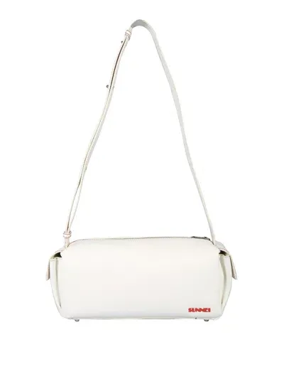 Sunnei Bowling Logo Bag In White