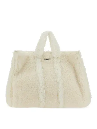 Sunnei Teddy Fleece Bag In White