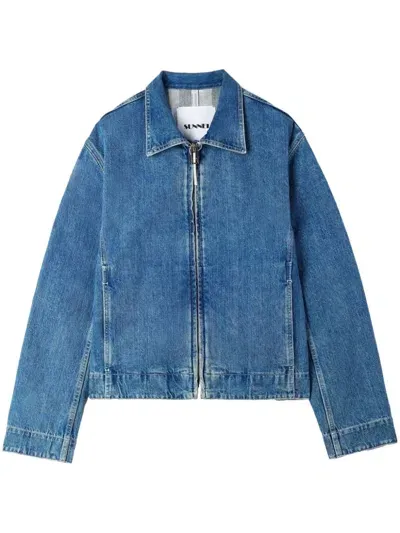 Sunnei Denim Jacket In Blue