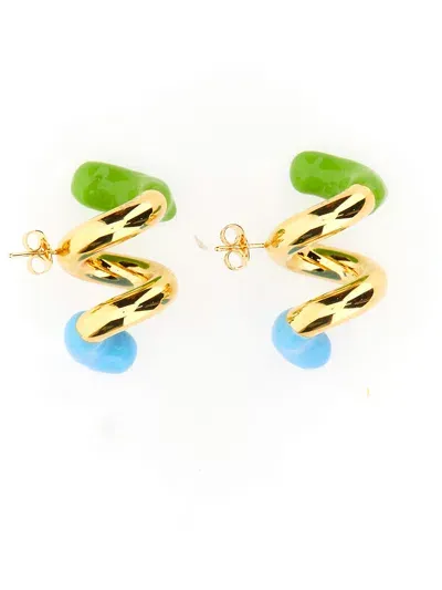 Sunnei Double Fusillo Earring In Multicolour