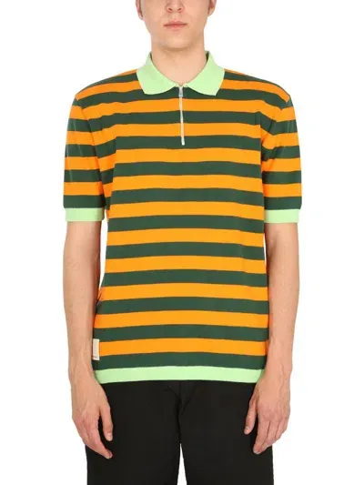 Sunnei Stripped Knitted Polo Shirt In Multi