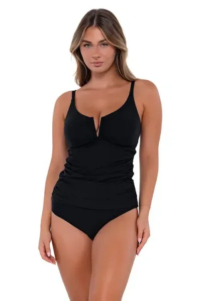 Sunsets Zuri V-wire Tankini-34e/32f/30g In Black