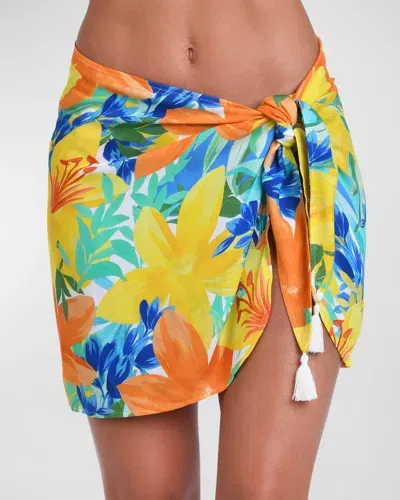 Sunshine 79 Summertime Vibes Short Pareo Coverup In Multi