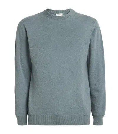 Sunspel Cashmere Crew-neck Sweater In Green