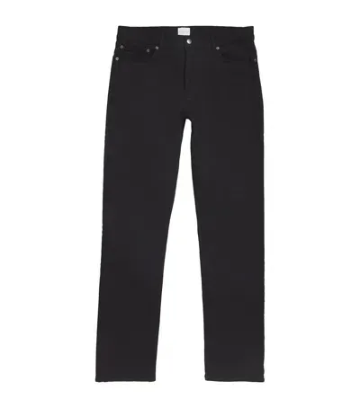 Sunspel Cotton Drill Trousers In Black