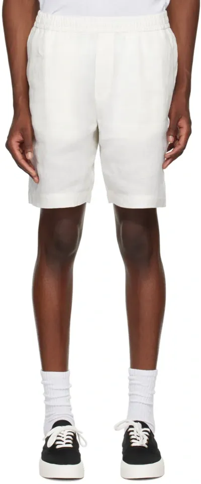 Sunspel White Linen Drawstring Shorts