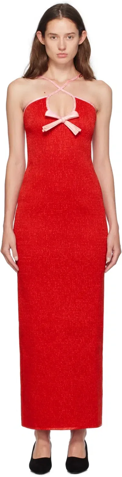 Super Yaya Ssense Exclusive Red Alexa Maxi Dress