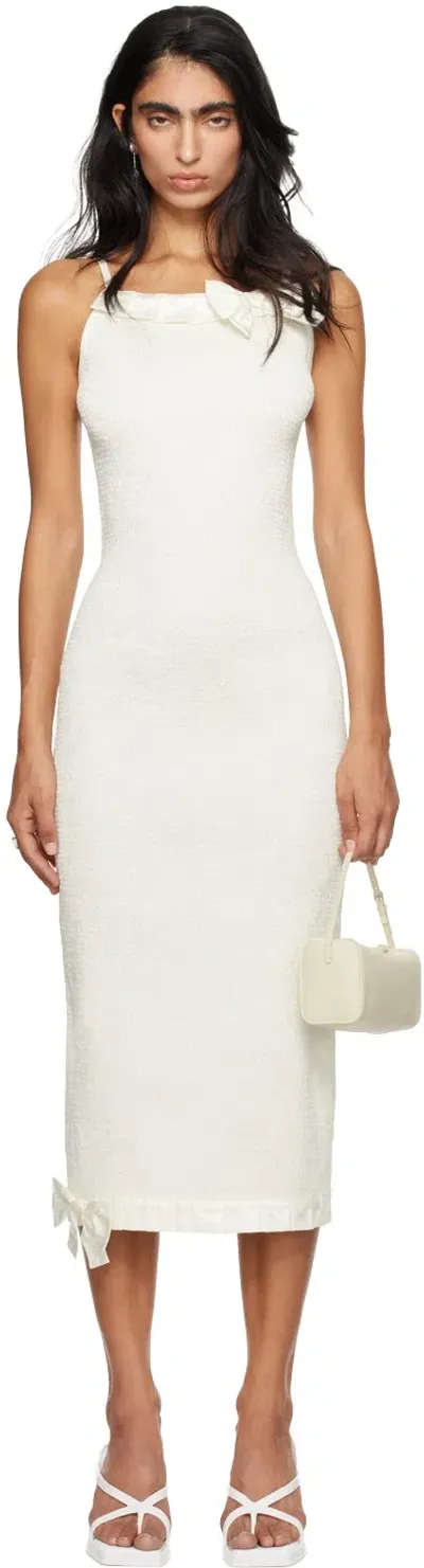 Super Yaya Ssense Exclusive White Audrey Midi Dress