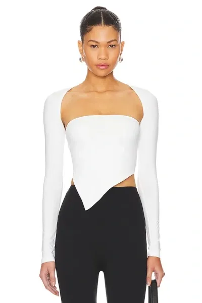 Superdown Dax Shrug Top In White