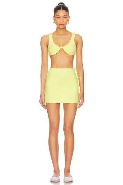 Superdown Delilah Terry Skirt Set In Yellow