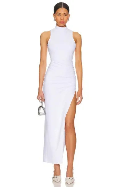 Superdown Janet Slit Midi Dress In White