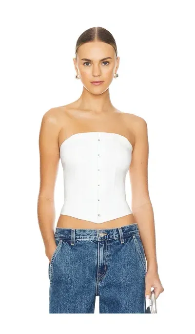 Superdown Oberteil Jordyn Corset In White