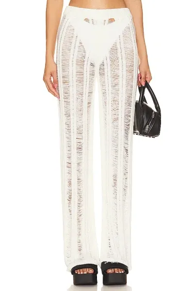 Superdown Taryn Fringe Pant In Bone